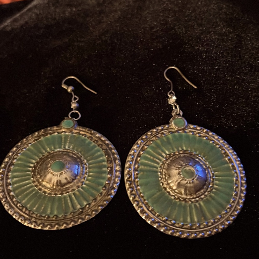 Green earrings